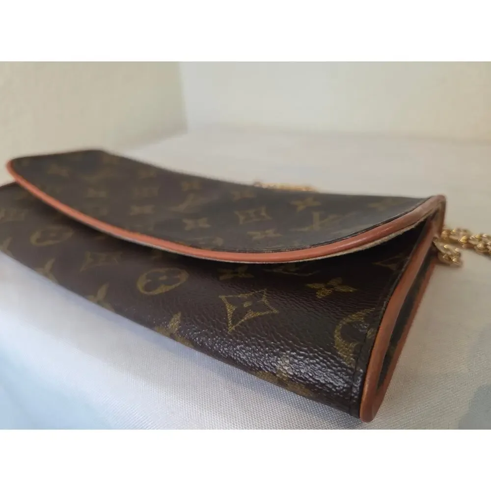Louis Vuitton Monogram Twin Pochette GM Shoulder Crossbody Bag LV Vintage